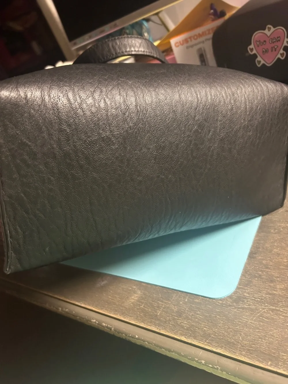 Calvin Klein Sonoma Reversible Tote Black / Brown‎ Leather w Long Strap